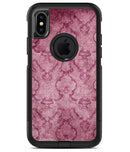 Stained Magenta Damask Pattern - iPhone X OtterBox Case & Skin Kits