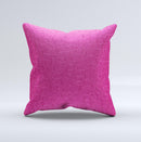 Stamped Pink Texture Ink-Fuzed Decorative Throw Pillow