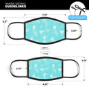 Stenciled Feather Pattern - Made in USA Mouth Cover Unisex Anti-Dust Cotton Blend Reusable & Washable Face Mask with Adjustable Sizing for Adult or Child