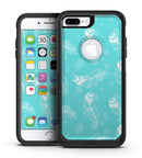 Stenciled Feather Pattern - iPhone 7 or 7 Plus Commuter Case Skin Kit