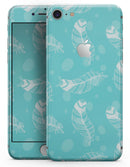Stenciled Feather Pattern - Skin-kit for the iPhone 8 or 8 Plus