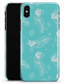 Stenciled Feather Pattern - iPhone X Clipit Case