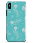 Stenciled Feather Pattern - iPhone X Clipit Case