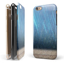 Strachted Blue and Gold iPhone 6/6s or 6/6s Plus 2-Piece Hybrid INK-Fuzed Case