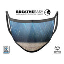 Strachted Blue and Gold - Made in USA Mouth Cover Unisex Anti-Dust Cotton Blend Reusable & Washable Face Mask with Adjustable Sizing for Adult or Child