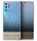 Strachted Blue and Gold - Premium Vinyl Skin Decal for Samsung Galaxy S25 Ultra, S24, S23, S22 & All Galaxy S Models