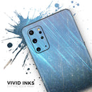 Strachted Blue and Gold - Premium Vinyl Skin Decal for Samsung Galaxy S25 Ultra, S24, S23, S22 & All Galaxy S Models