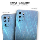 Strachted Blue and Gold - Premium Vinyl Skin Decal for Samsung Galaxy S25 Ultra, S24, S23, S22 & All Galaxy S Models