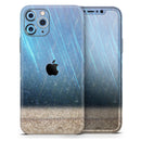 Strachted Blue and Gold - Protective Skin Wrap & Decal – Compatible with iPhone SE to iPhone 17 Pro Max (All Models)