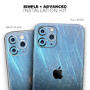 Strachted Blue and Gold - Protective Skin Wrap & Decal – Compatible with iPhone SE to iPhone 17 Pro Max (All Models)