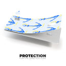 Striped Blue and Gold Watercolor Anchor - Premium Protective Decal Skin-Kit for the Apple Credit Card