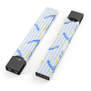 Striped Blue and Gold Watercolor Anchor - Premium Decal Protective Skin-Wrap Sticker compatible with the Juul Labs vaping device