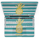 MacBook Pro with Touch Bar Skin Kit - Striped_Mint_and_Gold_Pineapple-MacBook_13_Touch_V4.jpg?