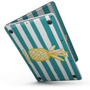 MacBook Pro with Touch Bar Skin Kit - Striped_Mint_and_Gold_Pineapple-MacBook_13_Touch_V6.jpg?