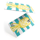 Striped Mint and Gold Pineapple - Premium Protective Decal Skin-Kit for the Apple Credit Card
