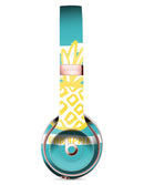 Striped Mint and Gold Pineapple Full-Body Skin Kit for the Beats by Dre Solo 3 Wireless Headphones