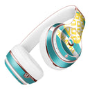 Striped Mint and Gold Pineapple Full-Body Skin Kit for the Beats by Dre Solo 3 Wireless Headphones