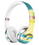 Striped Mint and Gold Pineapple Full-Body Skin Kit for the Beats by Dre Solo 3 Wireless Headphones