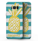 Striped Mint and Gold Pineapple - Samsung Galaxy S8 Full-Body Skin Kit