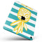Striped Mint and Gold Pineapple - Full Body Skin Decal for the Apple iPad Pro 12.9", 11", 10.5", 9.7", Air or Mini (All Models Available)