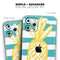 Striped Mint and Gold Pineapple // Skin-Kit compatible with the Apple iPhone 14, 13, 12, 12 Pro Max, 12 Mini, 11 Pro, SE, X/XS + (All iPhones Available)