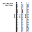 Striped Watercolor Nautical Blue and Pink iPhone 6/6s or 6/6s Plus 2-Piece Hybrid INK-Fuzed Case