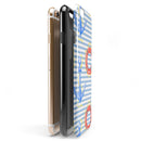 Striped Watercolor Nautical Blue and Pink iPhone 6/6s or 6/6s Plus 2-Piece Hybrid INK-Fuzed Case