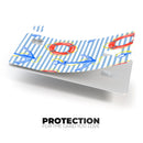Striped Watercolor Nautical Blue and Pink - Premium Protective Decal Skin-Kit for the Apple Credit Card