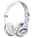 Striped Watercolor Nautical Blue and Pink Full-Body Skin Kit for the Beats by Dre Solo 3 Wireless Headphones