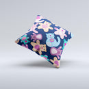 Stuffed Vector Color-Bears ink-Fuzed Decorative Throw Pillow
