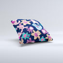 Stuffed Vector Color-Bears ink-Fuzed Decorative Throw Pillow