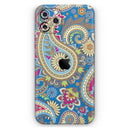 Subtle Blue & Yellow Paisley Pattern - Protective Skin Wrap & Decal – Compatible with iPhone SE to iPhone 17 Pro Max (All Models)