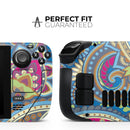 Subtle Blue & Yellow Paisley Pattern // Full Body Skin Decal Wrap Kit for the Steam Deck handheld gaming computer