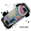 Subtle Blue & Yellow Paisley Pattern // Full Body Skin Decal Wrap Kit for the Steam Deck handheld gaming computer