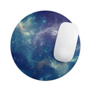 Subtle Blue and Green Nebula// WaterProof Rubber Foam Backed Anti-Slip Mouse Pad for Home Work Office or Gaming Computer Desk