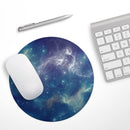 Subtle Blue and Green Nebula// WaterProof Rubber Foam Backed Anti-Slip Mouse Pad for Home Work Office or Gaming Computer Desk