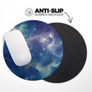 Subtle Blue and Green Nebula// WaterProof Rubber Foam Backed Anti-Slip Mouse Pad for Home Work Office or Gaming Computer Desk