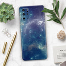 Subtle Blue and Green Nebula - Premium Vinyl Skin Decal for Samsung Galaxy S25 Ultra, S24, S23, S22 & All Galaxy S Models