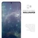 Subtle Blue and Green Nebula - Premium Vinyl Skin Decal for Samsung Galaxy S25 Ultra, S24, S23, S22 & All Galaxy S Models