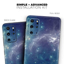 Subtle Blue and Green Nebula - Premium Vinyl Skin Decal for Samsung Galaxy S25 Ultra, S24, S23, S22 & All Galaxy S Models