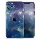 Subtle Blue and Green Nebula - Protective Skin Wrap & Decal – Compatible with iPhone SE to iPhone 17 Pro Max (All Models)
