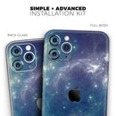 Subtle Blue and Green Nebula - Protective Skin Wrap & Decal – Compatible with iPhone SE to iPhone 17 Pro Max (All Models)