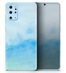 Subtle Green & Blue Watercolor V2 - Premium Vinyl Skin Decal for Samsung Galaxy S25 Ultra, S24, S23, S22 & All Galaxy S Models