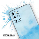 Subtle Green & Blue Watercolor V2 - Premium Vinyl Skin Decal for Samsung Galaxy S25 Ultra, S24, S23, S22 & All Galaxy S Models
