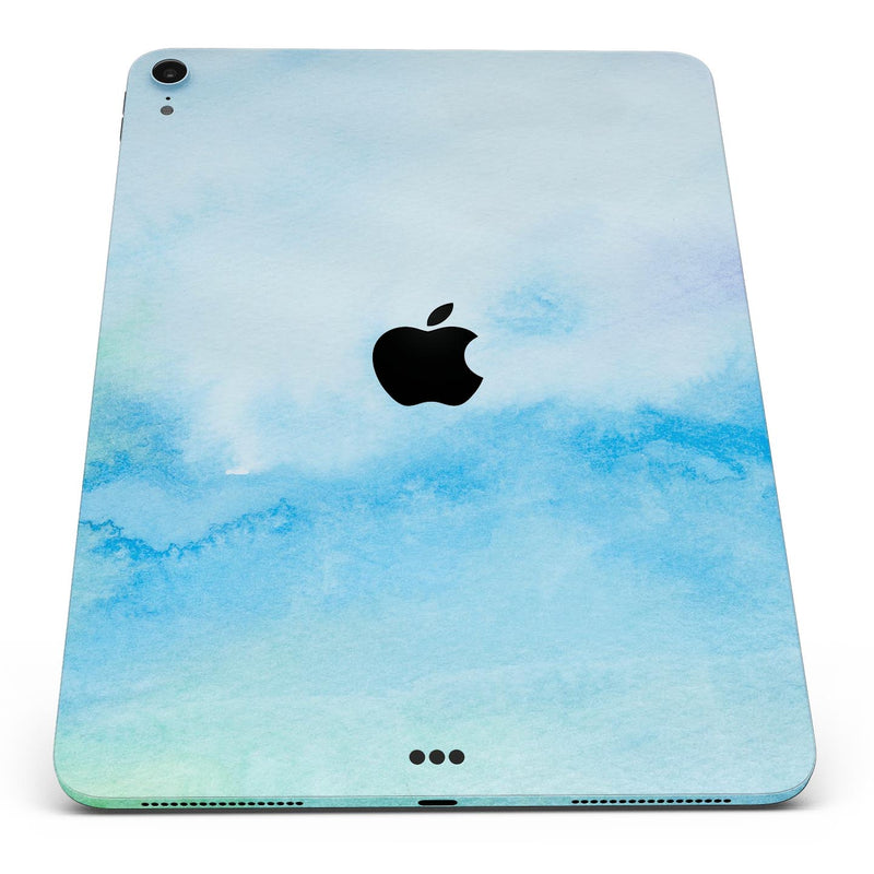 Subtle Green & Blue Watercolor V2 - Full Body Skin Decal for the Apple iPad Pro 12.9", 11", 10.5", 9.7", Air or Mini (All Models Available)
