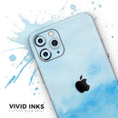 Subtle Green & Blue Watercolor V2 - Vinyl Skin Wrap for iPhone 17 Pro Max, 17 Pro, 17 Air, 17, 16 & All Models — Soft Matte or Ultra Gloss