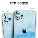 Subtle Green & Blue Watercolor V2 - Vinyl Skin Wrap for iPhone 17 Pro Max, 17 Pro, 17 Air, 17, 16 & All Models — Soft Matte or Ultra Gloss