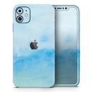 Subtle Green & Blue Watercolor V2 - Vinyl Skin Wrap for iPhone 17 Pro Max, 17 Pro, 17 Air, 17, 16 & All Models — Soft Matte or Ultra Gloss