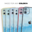 Subtle Green & Blue Watercolor V2 - Vinyl Skin Wrap for iPhone 17 Pro Max, 17 Pro, 17 Air, 17, 16 & All Models — Soft Matte or Ultra Gloss