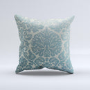 Subtle Green Lace Pattern Ink-Fuzed Decorative Throw Pillow